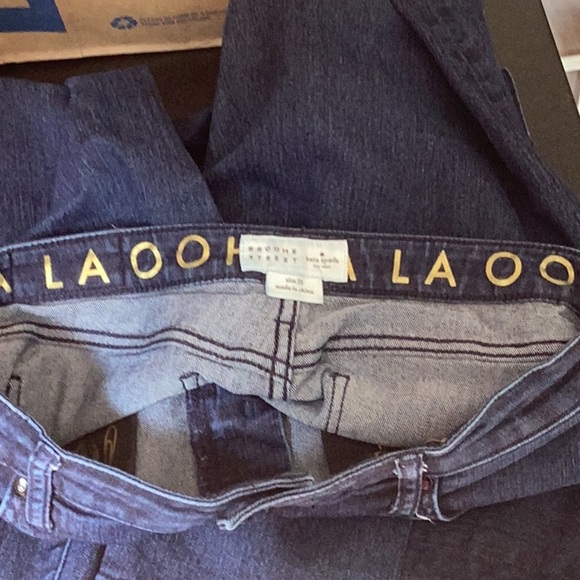 KATE SPADE BROOME STREET OOH LALA DENIM JEAN PANTS DARK BLUE WASH SIZE 29 - Picture 7 of 7